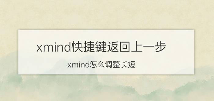 xmind快捷键返回上一步 xmind怎么调整长短？